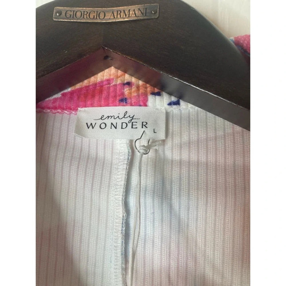 Boutique Emily Wonder sz L multicolor corduroy shacket - Picture 9 of 10